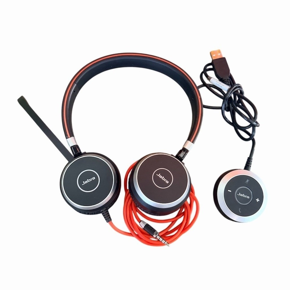 Jabra Evolve 40 Stereo Wired USB Headset w/ Inline Controls 3.5mm Case